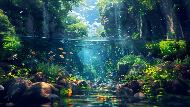 东方艺术水下森林4K壁纸合集 - Pack with 5 wallpapers for $1