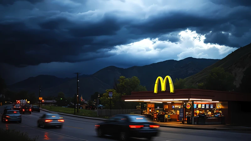 American Night Drive McDonald's 4K Desktop Wallpaper