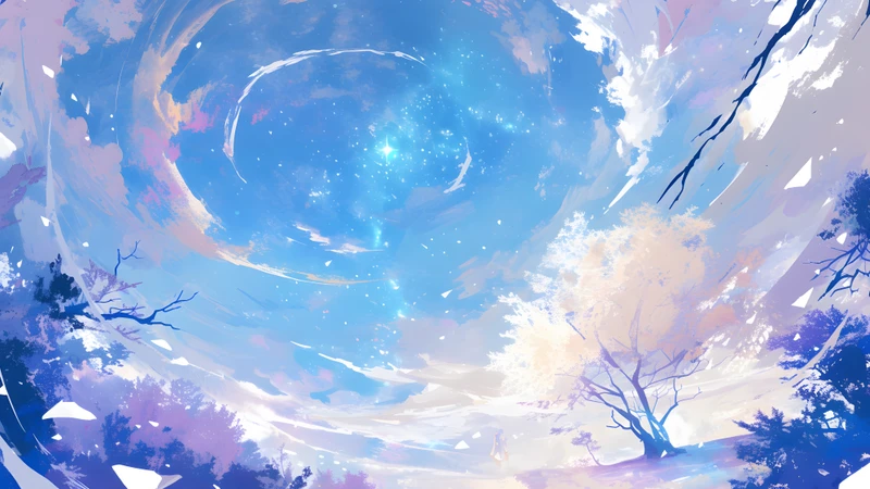 Anime Sky Galaxy 8K Ultra HD Desktop Wallpaper