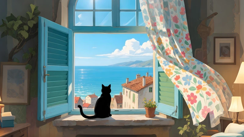Mediterranean Coastal Cats 4K 8K Ultra HD Wallpaper Collection - Pack with 3 wallpapers for $1