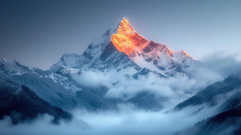 A0518-风景日照金山 - Pack with 5 wallpapers for $1