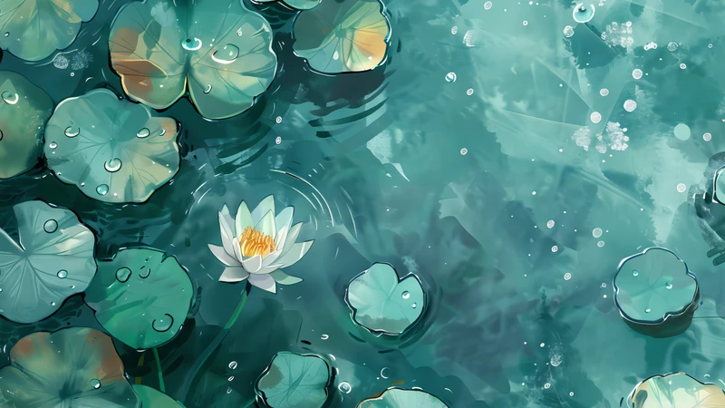 Oriental Art Lotus 4K Desktop Wallpaper