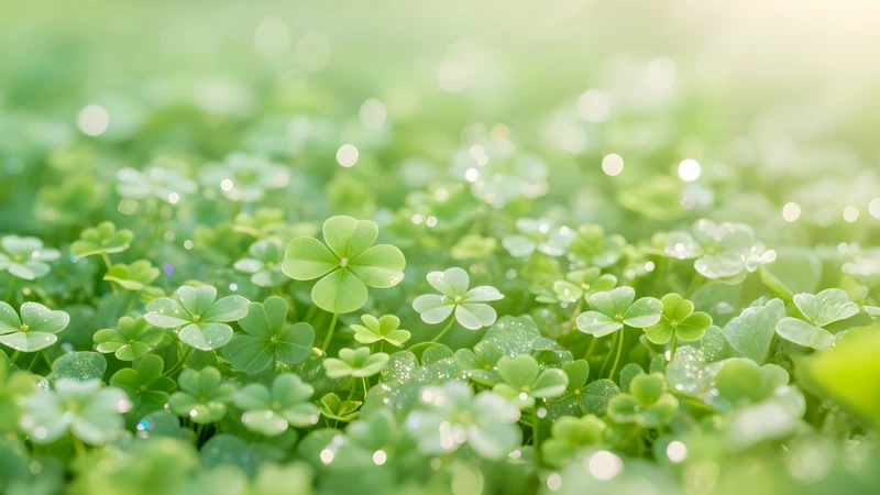 Botanical Clover Field 4K Desktop Wallpaper