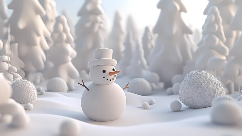 Winter Snowman 4K and 8K Ultra HD Wallpaper Collection - Pack with 3 wallpapers for $1