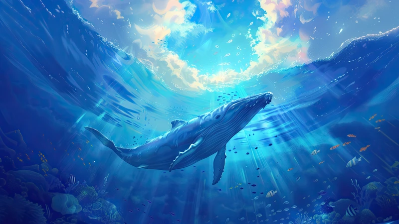 Underwater Whale Ocean 4K 8K Ultra HD Wallpaper Collection - Pack with 4 wallpapers for $1