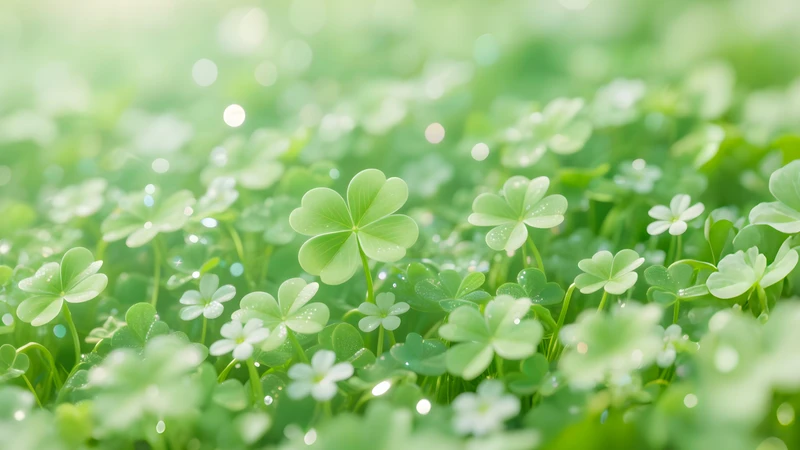 Botanical Clover Field 4K Desktop Wallpaper
