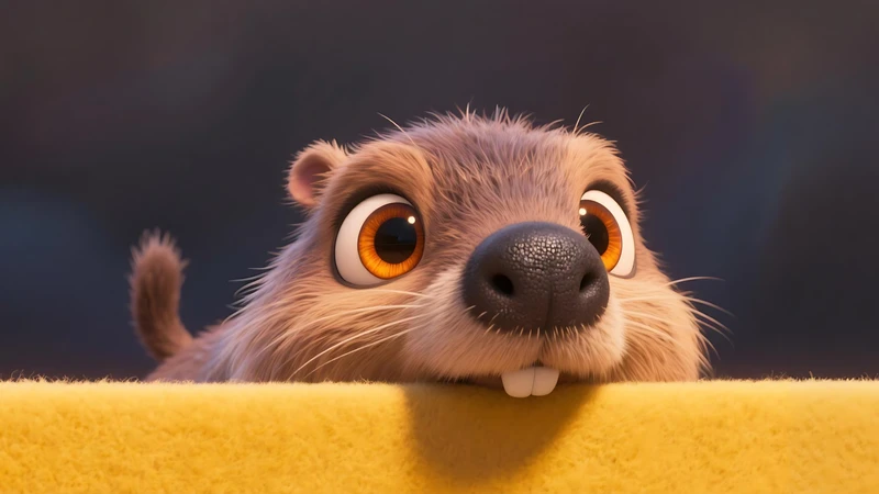 Animated Groundhog Close-Up 4K Desktop Wallpaper
