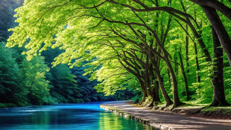 Japanese Forest Path 4K Desktop Wallpaper