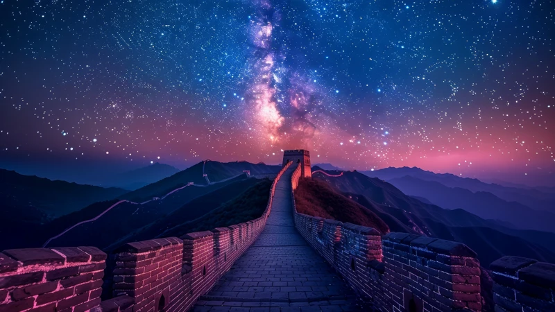 Sbírka 8K fotografií Západního stěny s hvězdným nočním nebem - Pack with 16 wallpapers for $1