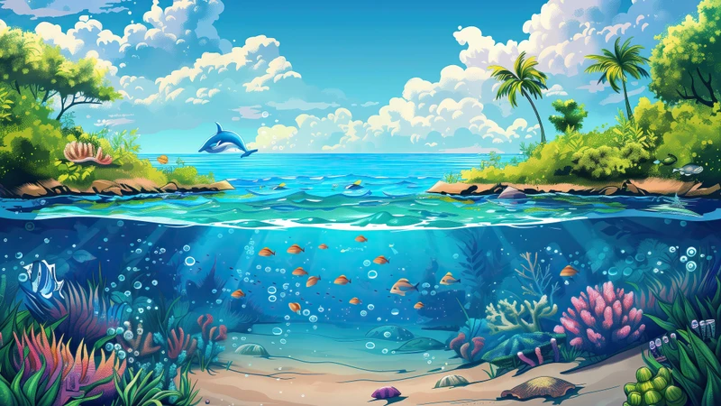 Tropical Ocean Reef 8K Ultra HD Desktop Wallpaper