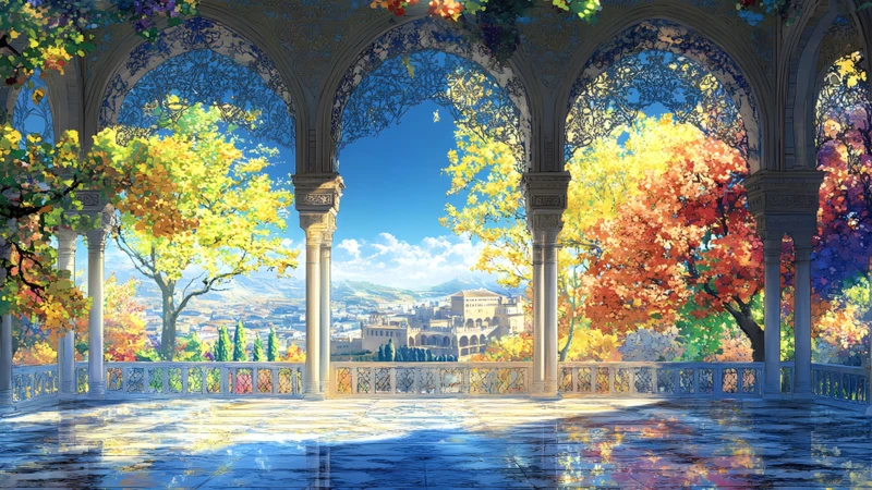 Japanese Autumn Garden 8K Ultra HD Desktop Wallpaper
