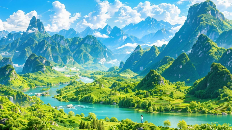 Chinese Style Landscape 8K Desktop Wallpaper
