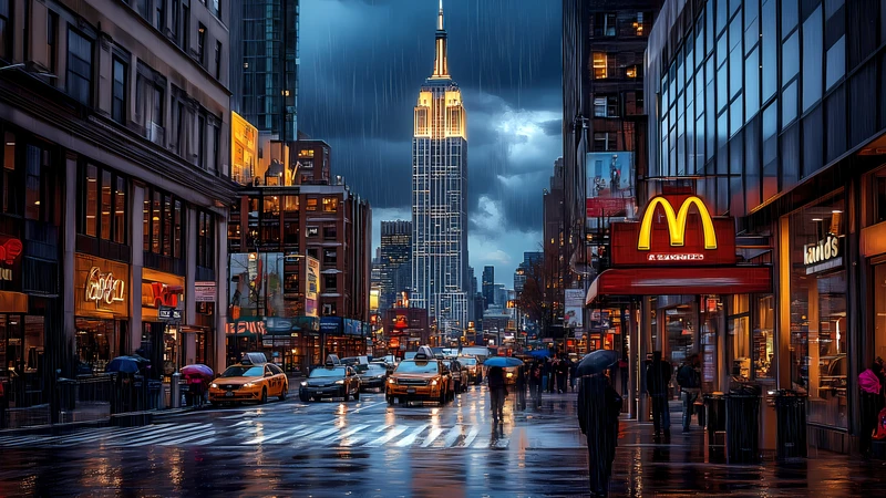 Urban Night Cityscape 4K 8K Ultra HD Wallpaper Collection - Pack with 3 wallpapers for $1