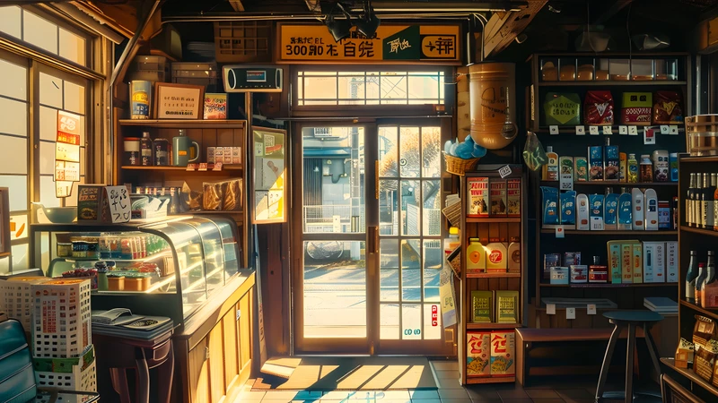 Japanese Convenience Store 4K Desktop Wallpaper