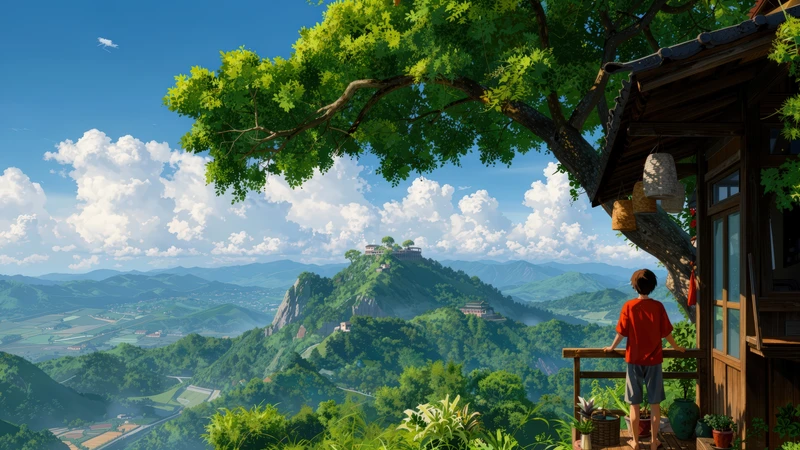 Japanese Mountain Vista 4K Desktop Wallpaper