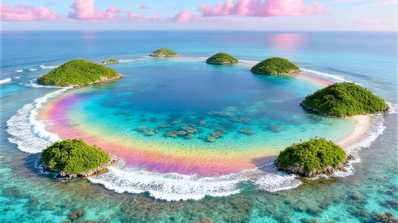 Tropical Coral Atoll 8K Ultra HD Desktop Wallpaper