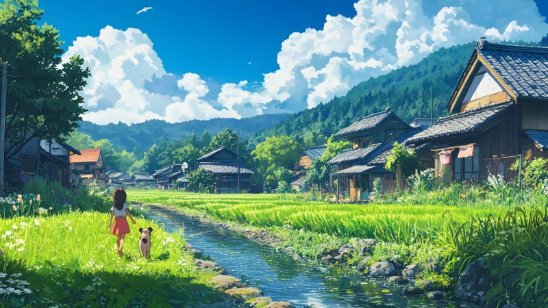 Japanese Countryside田园 8K Ultra HD Desktop Wallpaper