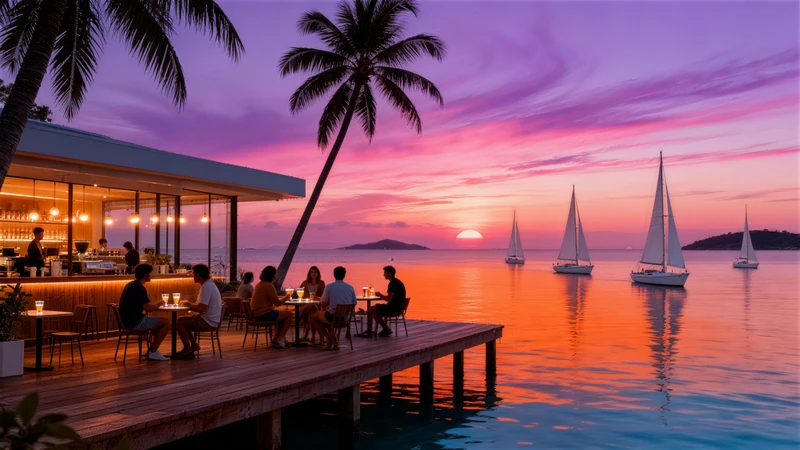 Tropical Island Sunset 8K Ultra HD Desktop Wallpaper