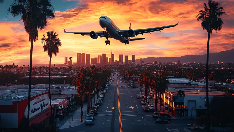 Los Angeles Sunset Cityscape 8K Ultra HD Wallpaper Collection - Pack with 3 wallpapers for $1
