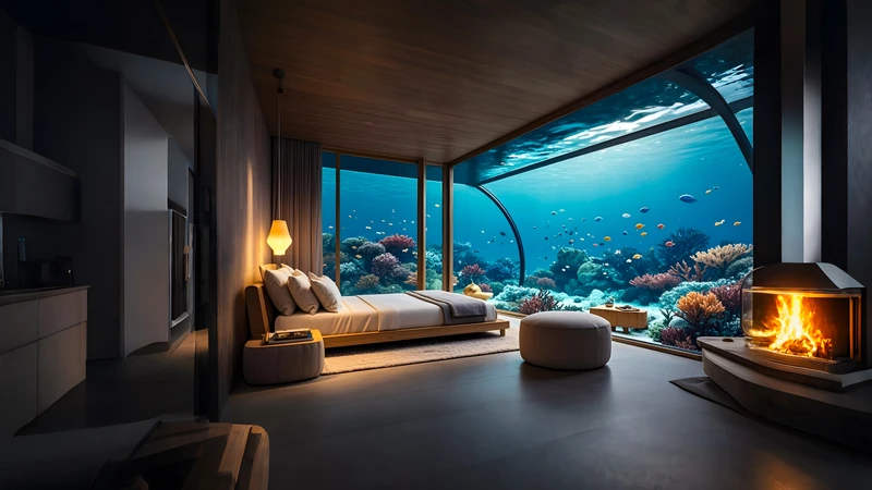 Underwater Bedroom 4K and 8K Ultra HD Wallpaper Collection - Pack with 3 wallpapers for $1