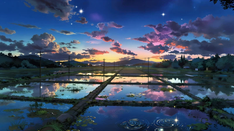 Japanese Rice Paddies 8K Ultra HD Desktop Wallpaper