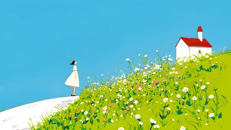 Anime Spring Flower Field 4K 8K Ultra HD Wallpaper Collection - Pack with 3 wallpapers for $1
