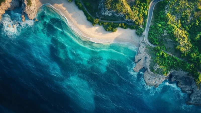Tropical Coastline Beach 8K Ultra HD Desktop Wallpaper