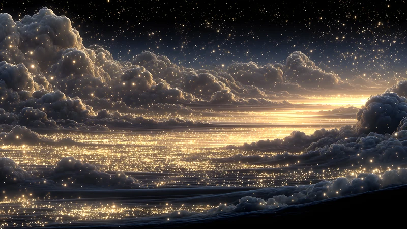 Cosmic Ocean Night Sky 8K Ultra HD Desktop Wallpaper