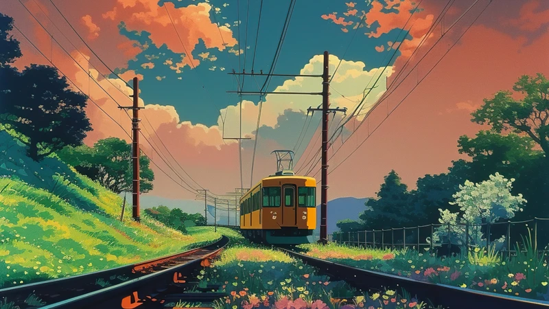 Anime and Realistic Train Journey 8K Ultra HD Wallpaper Collection - Pack with 12 wallpapers for $1