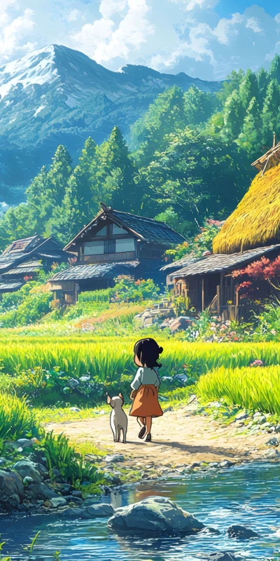 Japanese Countryside田园 8K Ultra HD Desktop Wallpaper