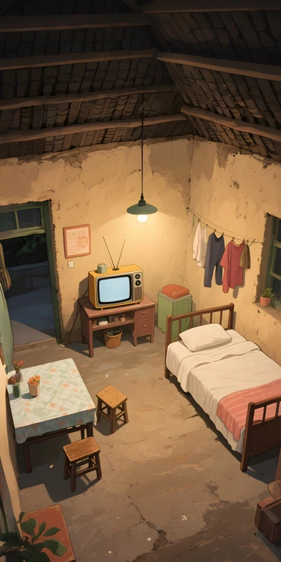 Japanese Rustic Bedroom 8K Ultra HD Phone Wallpaper