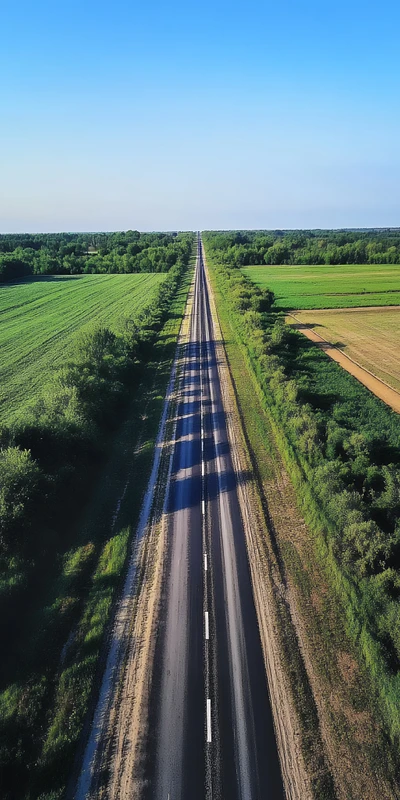 Minimalist Rural Road 8K Ultra HD Phone Wallpaper