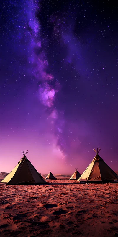 Desert Night Sky 4K 8K Ultra HD Wallpaper Collection - Pack with 4 wallpapers for $1