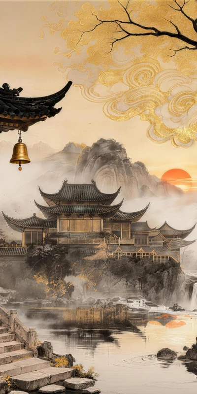 Chinese-Style Ancient Architecture 8K Desktop Wallpaper