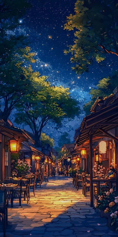 Japanese Night Alley 8K Ultra HD Phone Wallpaper