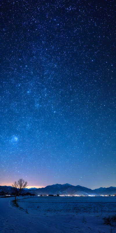 Japanese Starry Night Sky 8K Ultra HD Phone Wallpaper