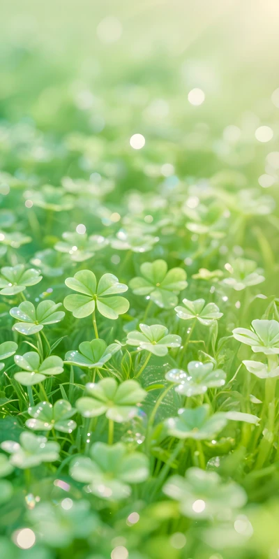 Botanical Clover Field 4K and 8K Ultra HD Wallpaper Collection - Pack with 3 wallpapers for $1
