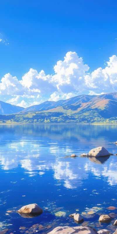 Japanese Lake Mountains 8K Ultra HD Phone Wallpaper