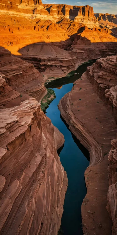 Desert Canyon River 8K Ultra HD Phone Wallpaper