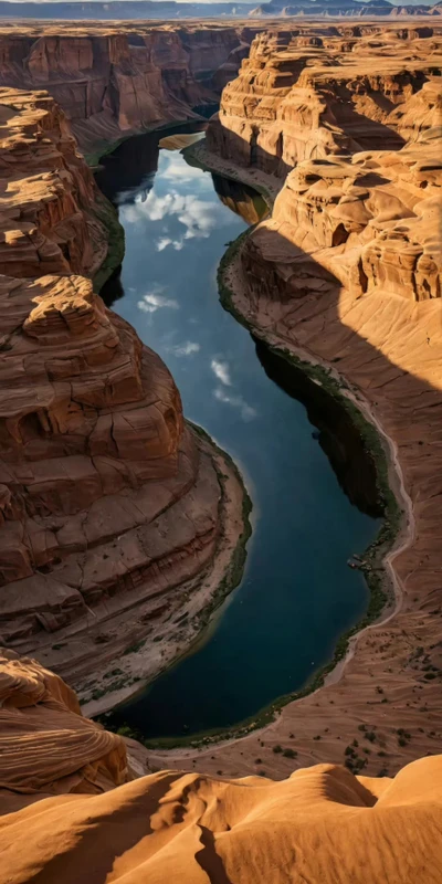 Desert Canyon River 8K Ultra HD Phone Wallpaper