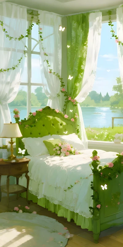 Japanese Garden Bedroom 8K Ultra HD Phone Wallpaper