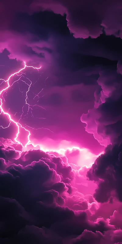 Cyberpunk Storm Clouds 8K Ultra HD Phone Wallpaper