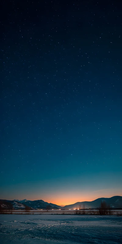 Japanese Night Sky and Winter Landscape 4K 8K Ultra HD Wallpaper Collection - Pack with 4 wallpapers for $1
