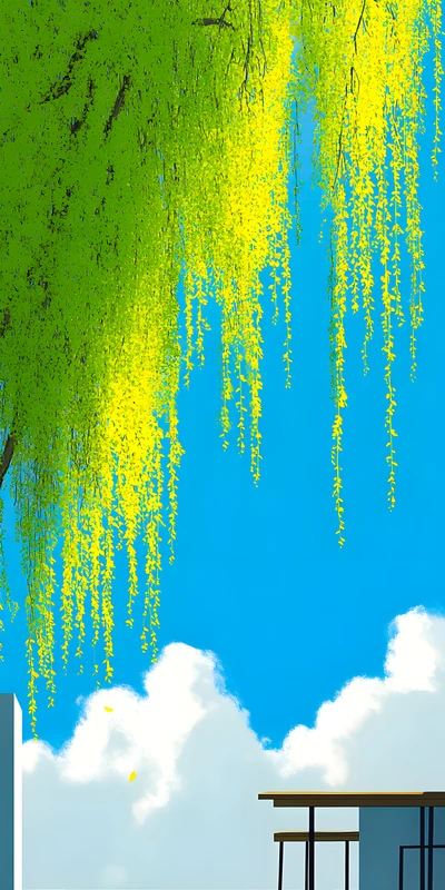 Japanese Willow Tree 8K Ultra HD Phone Wallpaper