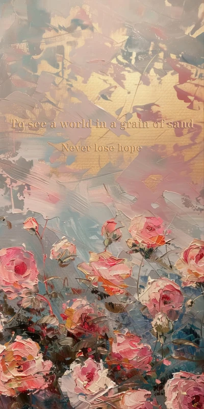 Oil-Paint Style Roses 8K Mobile Wallpaper