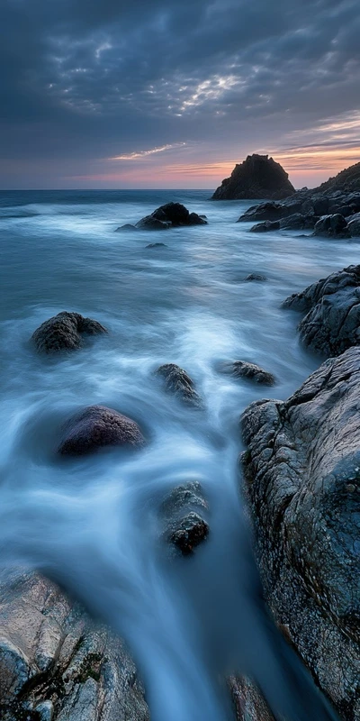 Coastal Sunset Seascape 4K Phone Wallpaper