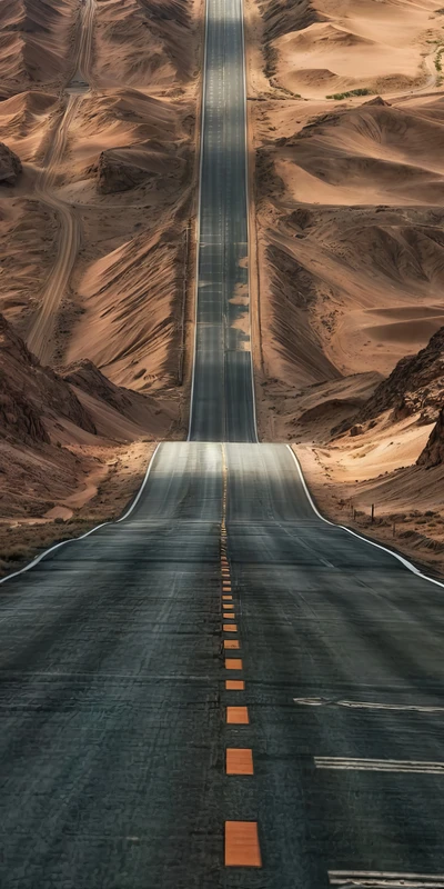 Desert Highway Road 8K Ultra HD Phone Wallpaper