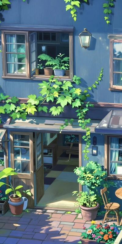 Japanese Garden House 8K Ultra HD Phone Wallpaper
