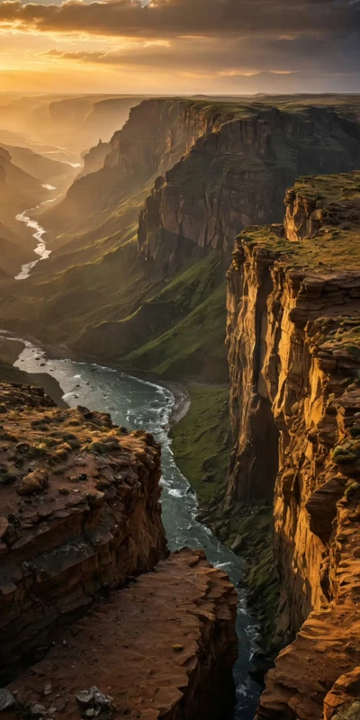 Desert Canyon River 8K Ultra HD Phone Wallpaper