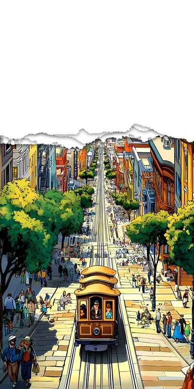 San Francisco Cable Car 8K Ultra HD Phone Wallpaper